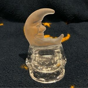 Vintage 90s Celestial Moon Tea Light Candle Holder Whimsigoth Witchy Decor